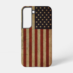 Funda Para Samsung Galaxy S22 Bandera Estadounidense Grunge Vintage