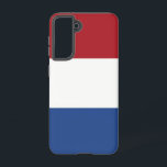 Funda Para Samsung Galaxy S21 Bandera Funda Samsung Galaxy S21 de los Países Baj<br><div class="desc">Presentamos nuestra portada Samsung Galaxy S21 con la bandera de los Países Bajos, diseñada para combinar la protección con una celebración del patrimonio holandés. Esta portada, elaborada con meticulosa atención a los detalles, muestra orgullosamente la icónica tricolor de rojo, blanco y azul, que simboliza la historia, la cultura y la...</div>