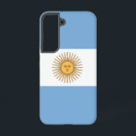 Funda Para Samsung Galaxy S22 Bandera Funda Samsung Galaxy S22 de Argentina<br><div class="desc">Transforme su Samsung Galaxy S22 en un símbolo de orgullo argentino con nuestra exclusiva portada con la bandera de Argentina! Esta portada, elaborada con meticulosa atención a los detalles, muestra con orgullo el icónico diseño de la bandera argentina. La bandera tiene tres rayas horizontales de azul claro y blanco, con...</div>