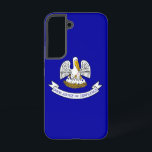 Funda Para Samsung Galaxy S22 Bandera Funda Samsung Galaxy S22 de Luisiana<br><div class="desc">¡Transforme su Samsung Galaxy S22 en una celebración del orgullo de Luisiana con nuestra exclusiva portada telefónica con la bandera del estado! Esta portada, elaborada con meticulosa atención a los detalles, muestra con orgullo los elementos distintivos de la bandera de Luisiana. Presenta un diseño audaz con un pelícano alimentando a...</div>