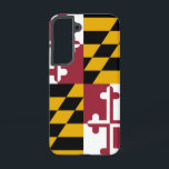 Funda Para Samsung Galaxy S22 Bandera Funda Samsung Galaxy S22 de Maryland<br><div class="desc">¡Transforme su Samsung Galaxy S22 en una celebración del orgullo de Maryland con nuestra exclusiva cubierta telefónica con la bandera del estado! Diseñada con meticulosa atención a los detalles, esta portada muestra orgullosamente los elementos distintivos de la bandera de Maryland. Presenta un diseño único de cuadranchos alternados de negro y...</div>