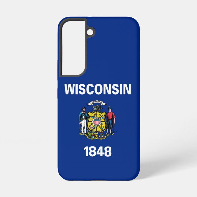Funda Para Samsung Galaxy Bandera Funda Samsung Galaxy S22 de Wisconsin (Reverso )