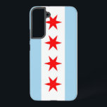 Funda Para Samsung Galaxy S22  Bandera Funda Samsung Galaxy S22 Plus de Chicago<br><div class="desc">Transforme su Samsung Galaxy S22 Plus en un símbolo de orgullo de Chicago con nuestra exclusiva cobertura telefónica con la bandera de la ciudad! Diseñada con precisión, esta portada muestra orgullosamente los elementos icónicos de la bandera de Chicago. El diseño presenta cuatro estrellas rojas que representan eventos históricos: Fort Dearborn,...</div>