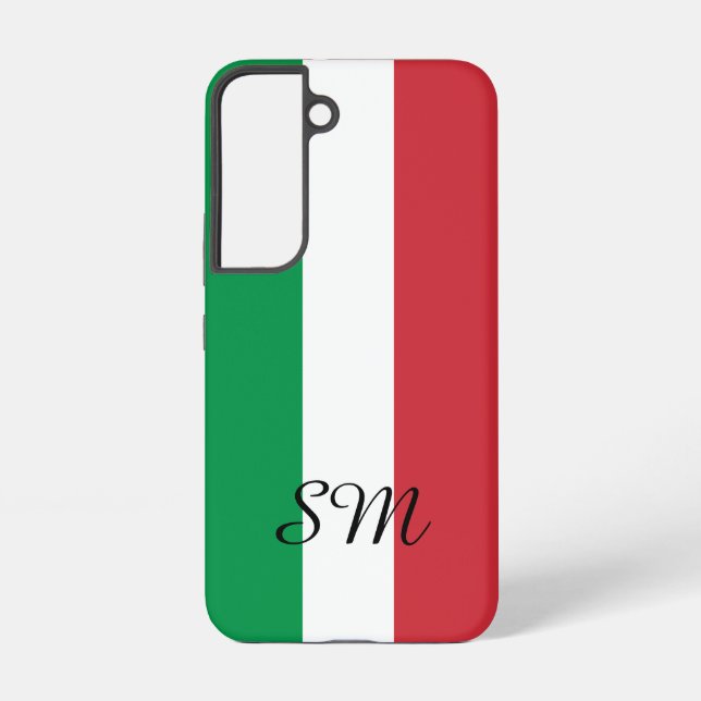 Funda Para Samsung Galaxy Bandera italiana del monograma personalizado itali (Reverso )