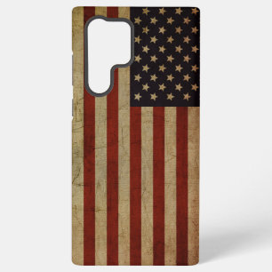 Funda Para Samsung Galaxy S22 Ultra Bandera norteamericana vintage