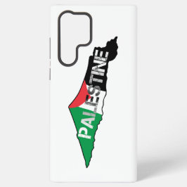 Funda Para Samsung Galaxy S22 Ultra Bandera Palestina Libre en el mapa de Palestina