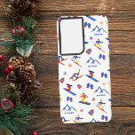 Funda Para Samsung Galaxy S21 Ultra Bansko Bulgaria Patrón de snowboard en esquí balcá<br><div class="desc">Un divertido patrón de esquí en invierno para la estación de esquí Bansko en Bulgaria,  Montañas Balcanes. Idea de regalo perfecta para los amantes de los deportes de invierno: esquí,  snowboard,  freestyle,  salto de esquí,  esquí de fondo.</div>