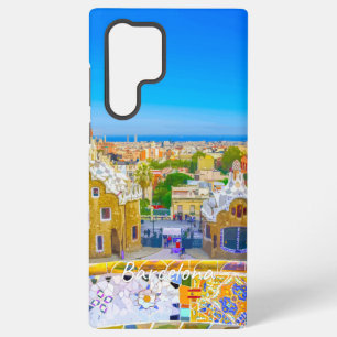 Funda Para Samsung Galaxy S22 Ultra Barcelona, España - Parque Güell Mosaico Gaudí