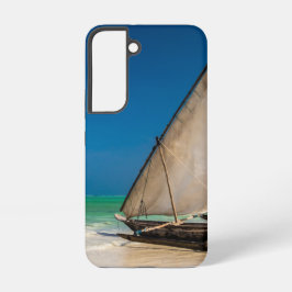 Funda Para Samsung Galaxy S22 Barco de pesca tradicional en la playa