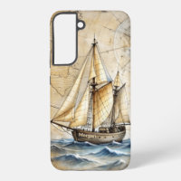 Barco Náutico Vintage Personalizado con Mapa Antig