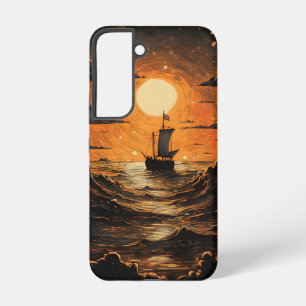 Funda Para Samsung Galaxy S22 Barco navegando por la noche