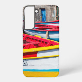 Funda Para Samsung Galaxy S22+ Barcos de pesca de colores, Cabo Verde