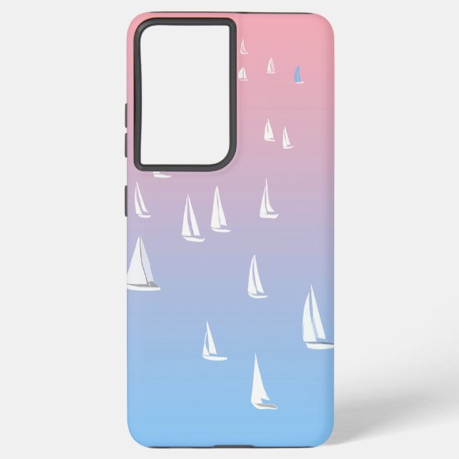 Funda Para Samsung Galaxy Barcos de vela en el océano (Reverso )