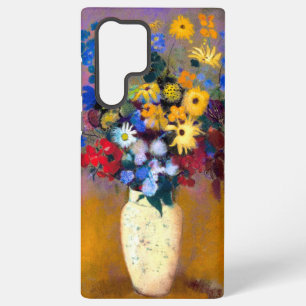 Funda Para Samsung Galaxy S22 Ultra Base blanca con flores Odilon Redon