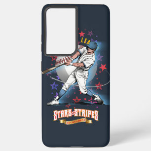 Funda Para Samsung Galaxy S21 Ultra Baseball Stars & Stripes (Modo oscuro)