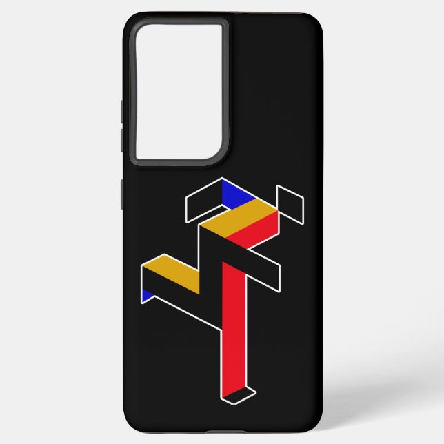 Funda Para Samsung Galaxy Bauhaus Running Man Poster (Reverso )