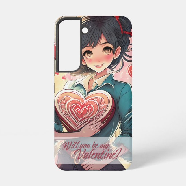 Funda Para Samsung Galaxy Be my Valentine in Manga Style 31470 (Reverso )