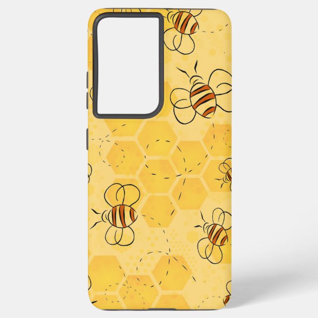 Funda Para Samsung Galaxy Bee Buzzing Honey Bees Cute (Reverso )