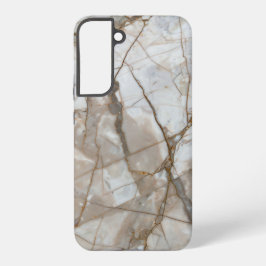 Funda Para Samsung Galaxy S22+ Beige Marble with Gold Veins – Elegant Design
