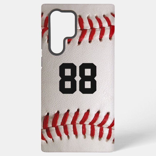 Funda Para Samsung Galaxy Béisbol con número de Personalizable (Reverso )