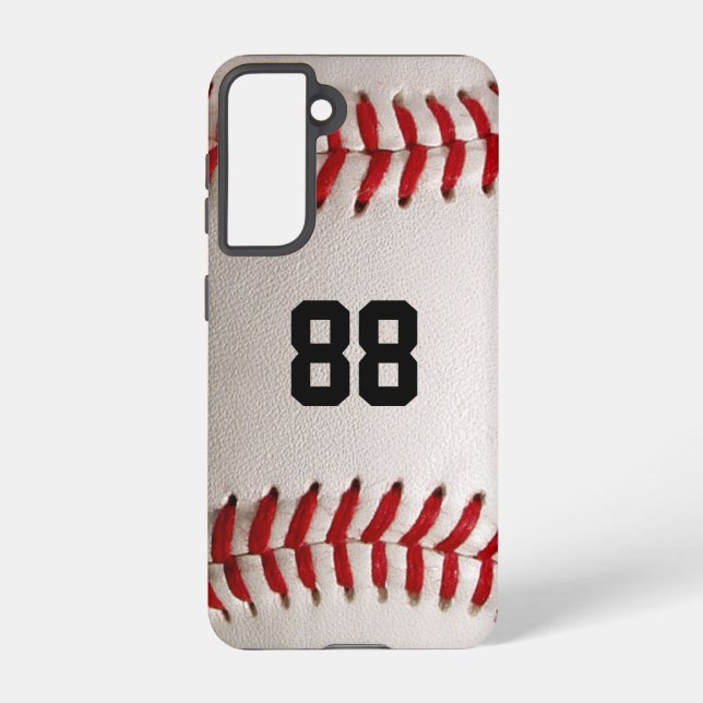 Funda Para Samsung Galaxy Béisbol con número de Personalizable (Reverso )