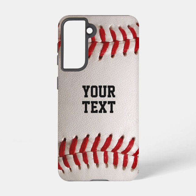 Funda Para Samsung Galaxy Béisbol con texto de Personalizable (Reverso )