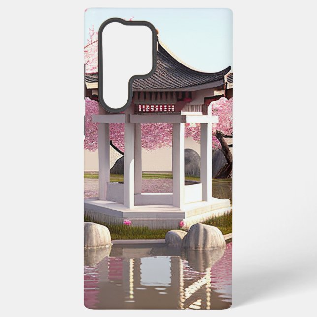 Funda Para Samsung Galaxy Belleza natural Sakura cerezo Blossom Vista Jardín (Reverso )