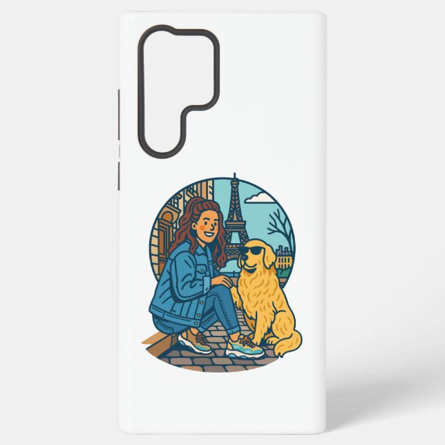 Funda Para Samsung Galaxy Best Dog Mom Ever in Paris (Reverso )