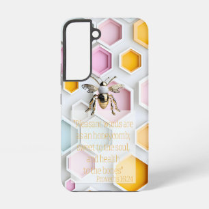 Funda Para Samsung Galaxy S22 Biblia Chic Rosa Amarillo Azul Blanco Panal Abeja