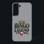 Funda Para Samsung Galaxy S22  Bingo Legend Crowned in Gold Retro Typography<br><div class="desc">Celebrate your love for bingo with this bold and regal design featuring the phrase "Bingo Legend in the Making" in striking retro typography, topped with an ornate golden crown. The deep, rich hues and vintage aesthetic give this artwork a timeless appeal, perfect for those who enjoy the thrill of the...</div>