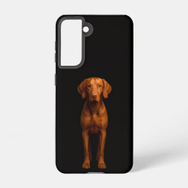 Funda Para Samsung Galaxy S21 Black 4 Luxe Galaxy S21 Case, Agile Vizsla Dog