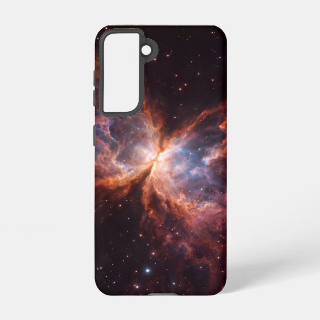 Funda Para Samsung Galaxy Black 4 Luxe  Galaxy S21 Case, Butterfly Nebula (Reverso )
