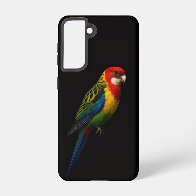 Funda Para Samsung Galaxy Black 4 Luxe  Galaxy S21 Case, Eastern Rosella (Reverso )