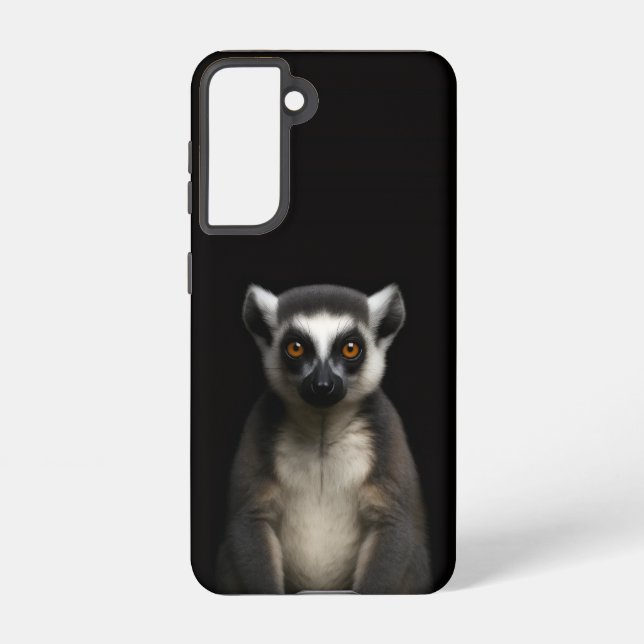 Funda Para Samsung Galaxy Black 4 Luxe  Galaxy S21 Case, Gentle Lemur (Reverso )