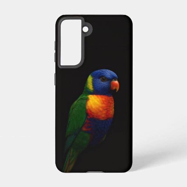 Funda Para Samsung Galaxy Black 4 Luxe  Galaxy S21 Case, Lorikeet Parrot (Reverso )
