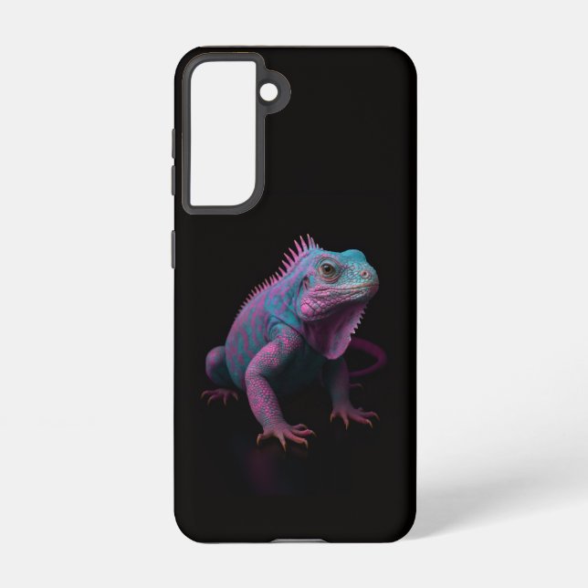 Funda Para Samsung Galaxy Black 4 Luxe Galaxy S21 Case, Pink Iguana (Reverso )