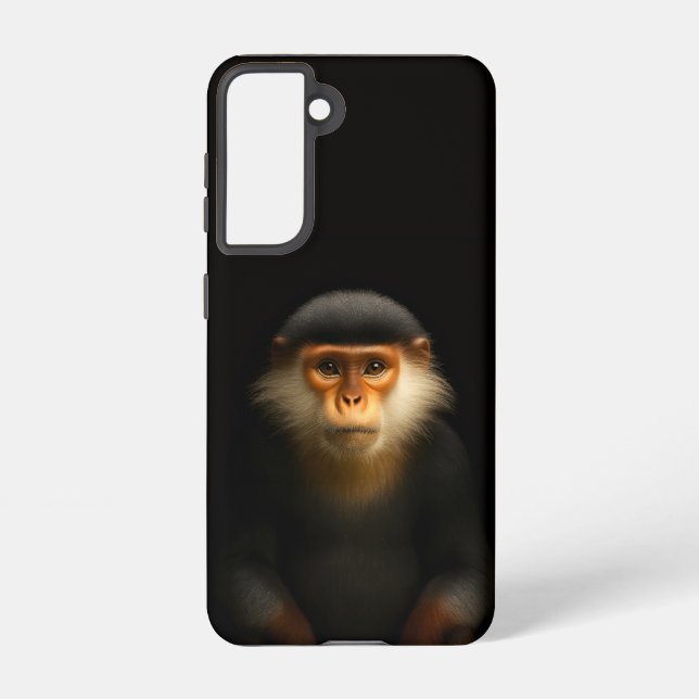 Funda Para Samsung Galaxy Black 4 Luxe  Galaxy S21 Case, Red Douc Langur (Reverso )