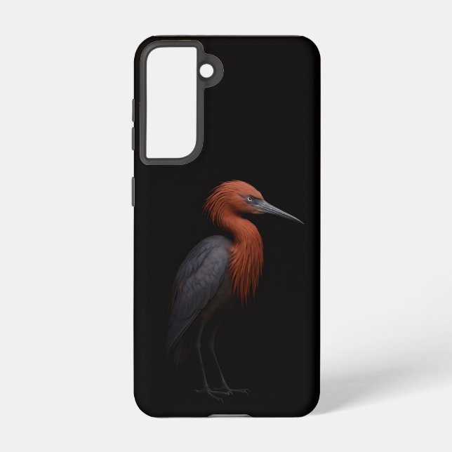 Funda Para Samsung Galaxy Black 4 Luxe  Galaxy S21 Case, Reddish Egret (Reverso )