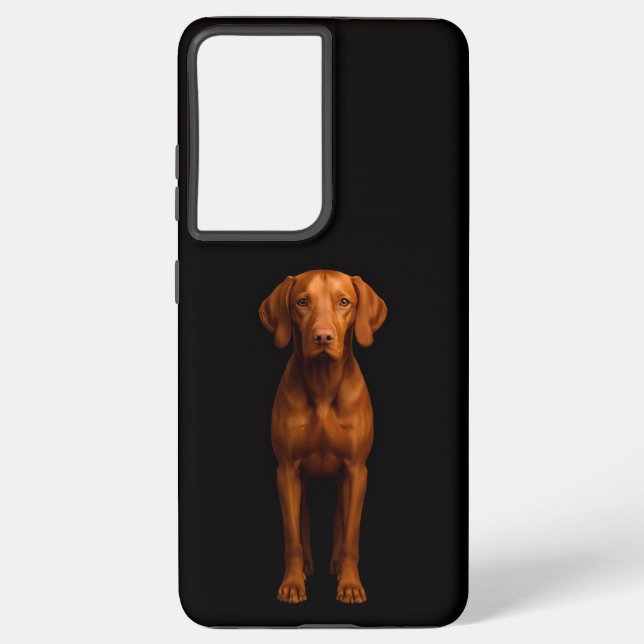 Funda Para Samsung Galaxy Black 4 Luxe Galaxy S21 Plus, Agile Vizsla Dog (Reverso )