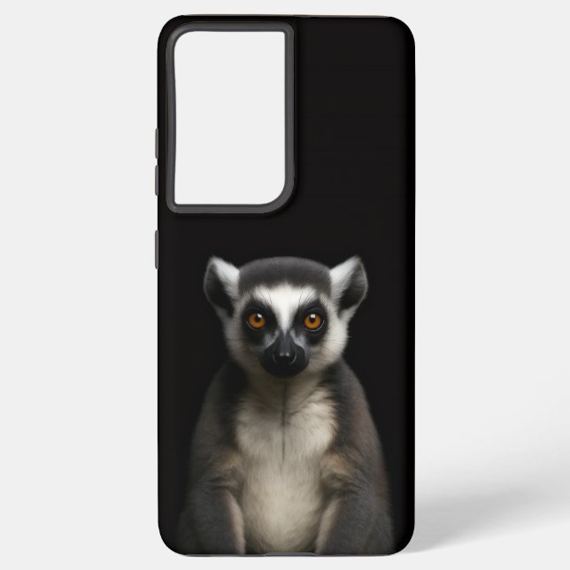 Funda Para Samsung Galaxy Black 4 Luxe Galaxy S21 Plus, Gentle Lemur (Reverso )