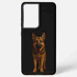 Funda Para Samsung Galaxy S21+ Black 4 Luxe Galaxy S21 Plus, German Shepherd
