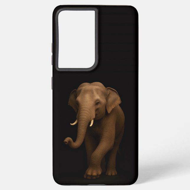 Funda Para Samsung Galaxy Black 4 Luxe Galaxy S21 Plus, Indian Elephant (Reverso )