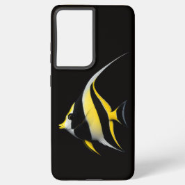 Funda Para Samsung Galaxy S21+ Black 4 Luxe Galaxy S21 Plus, Moorish Idol Fish