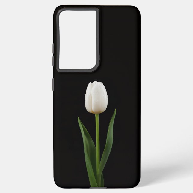 Funda Para Samsung Galaxy Black 4 Luxe Galaxy S21 Plus, Pearl White Tulip (Reverso )
