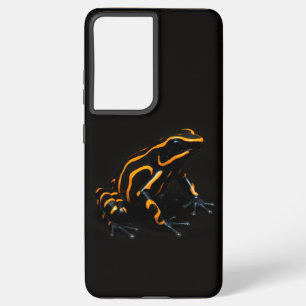 Funda Para Samsung Galaxy S21+ Black 4 Luxe Galaxy S21 Plus, Rana Naranja negra