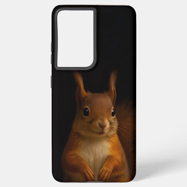 Funda Para Samsung Galaxy Black 4 Luxe Galaxy S21 Plus, Red Squirrel (Reverso )