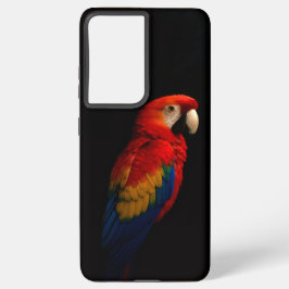 Funda Para Samsung Galaxy S21+ Black 4 Luxe Galaxy S21 Plus, Scarlet Parrot