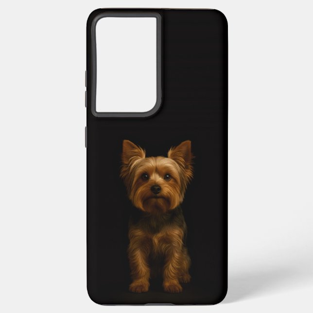 Funda Para Samsung Galaxy Black 4 Luxe Galaxy S21 Plus, Yorkshire Terrier (Reverso )