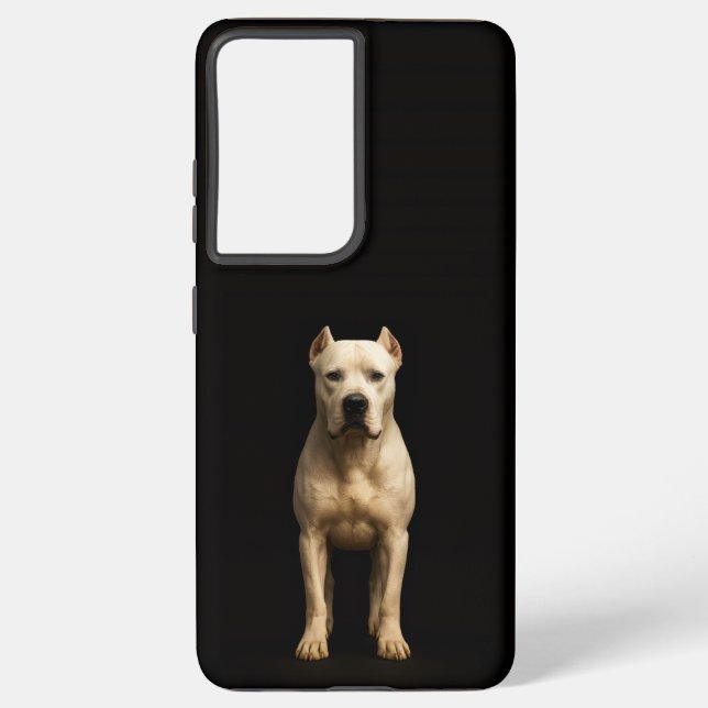 Funda Para Samsung Galaxy Black 4 Luxe Galaxy S21 Ultra, Bold Dogo Argentino (Reverso )
