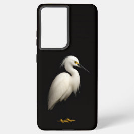 Funda Para Samsung Galaxy S21 Ultra Black 4 Luxe Galaxy S21 Ultra, Elegant Snowy Egret